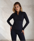 Ali 3/4 Zip Long Sleeve Top